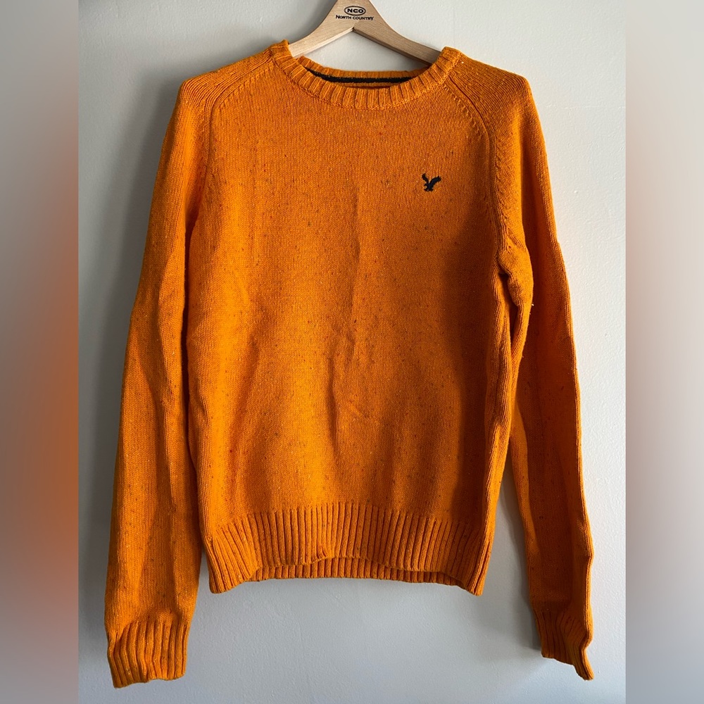 AMERICAN EAGLE | Orange Crewneck Sweater
